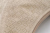 Authentic GUCCI Shoulder Hand Bag Purse GG Suede Leather 0014157 Beige J2624