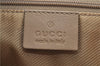 Authentic GUCCI Shoulder Hand Bag Purse GG Suede Leather 0014157 Beige J2624
