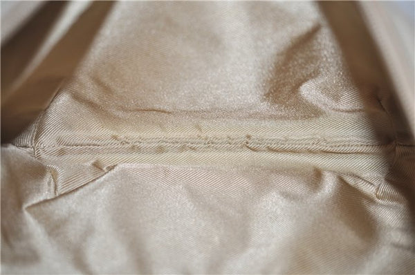 Authentic GUCCI Shoulder Hand Bag Purse GG Suede Leather 0014157 Beige J2624