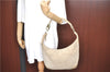 Authentic GUCCI Shoulder Hand Bag Purse GG Suede Leather 0014157 Beige J2624