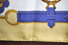 Authentic HERMES Carre 90 Scarf "Cuivreries" Silk Yellow Blue Gold J2625