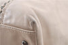 Authentic CHANEL Calf Skin Chain Hand Tote Bag Purse Ivory CC J2640