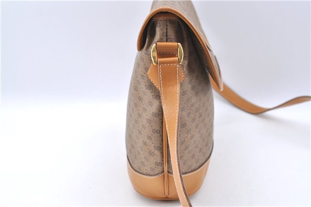 Authentic GUCCI Micro GG PVC Leather Shoulder Cross Body Bag Purse Brown J2641