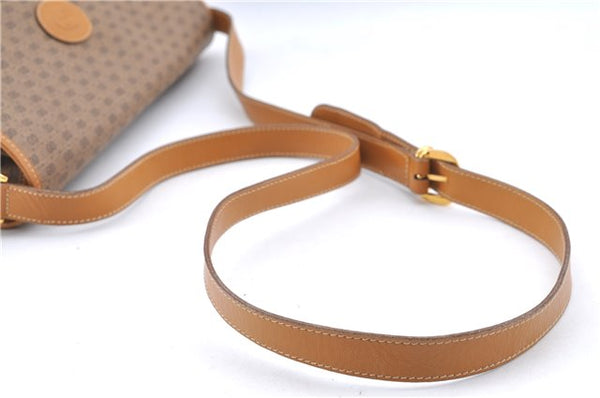 Authentic GUCCI Micro GG PVC Leather Shoulder Cross Body Bag Purse Brown J2641