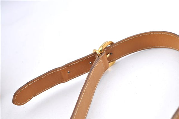 Authentic GUCCI Micro GG PVC Leather Shoulder Cross Body Bag Purse Brown J2641