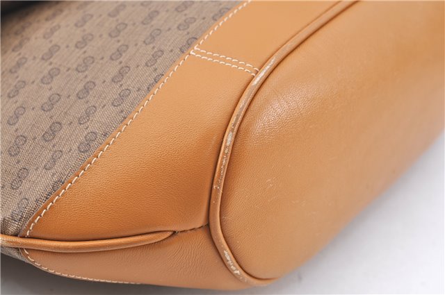 Authentic GUCCI Micro GG PVC Leather Shoulder Cross Body Bag Purse Brown J2641