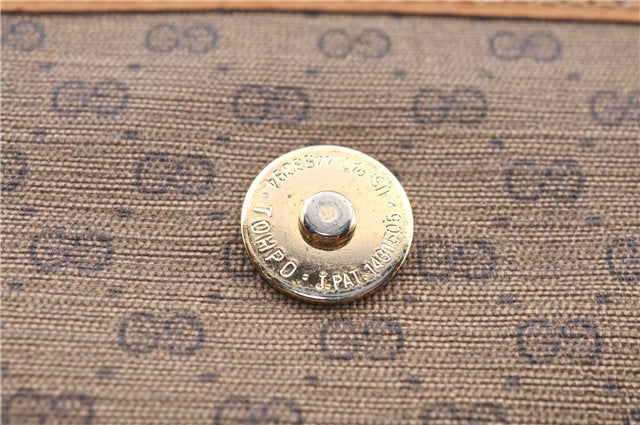 Authentic GUCCI Micro GG PVC Leather Shoulder Cross Body Bag Purse Brown J2641