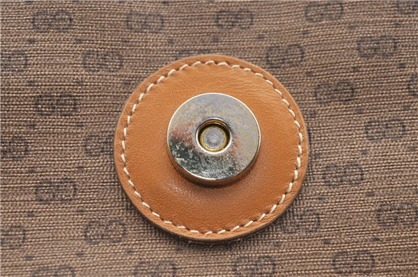Authentic GUCCI Micro GG PVC Leather Shoulder Cross Body Bag Purse Brown J2641