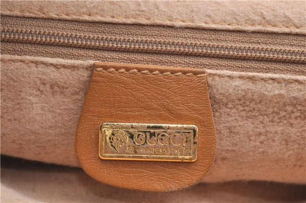 Authentic GUCCI Micro GG PVC Leather Shoulder Cross Body Bag Purse Brown J2641