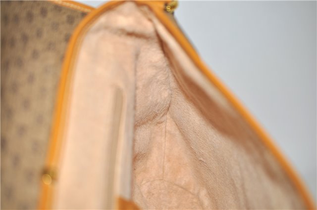 Authentic GUCCI Micro GG PVC Leather Shoulder Cross Body Bag Purse Brown J2641