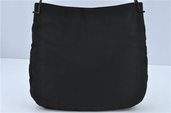 Authentic GUCCI Shoulder Hand Bag Purse Nylon Leather 0013166 Black  J2643