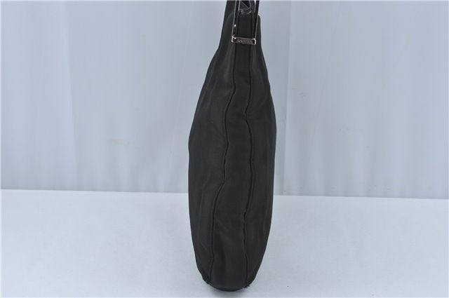 Authentic GUCCI Shoulder Hand Bag Purse Nylon Leather 0013166 Black  J2643