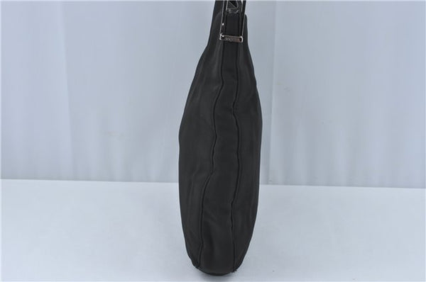 Authentic GUCCI Shoulder Hand Bag Purse Nylon Leather 0013166 Black  J2643