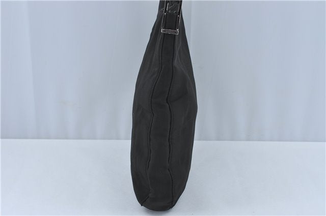 Authentic GUCCI Shoulder Hand Bag Purse Nylon Leather 0013166 Black  J2643