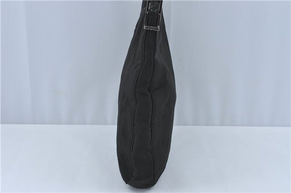 Authentic GUCCI Shoulder Hand Bag Purse Nylon Leather 0013166 Black  J2643