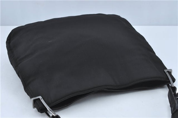 Authentic GUCCI Shoulder Hand Bag Purse Nylon Leather 0013166 Black  J2643