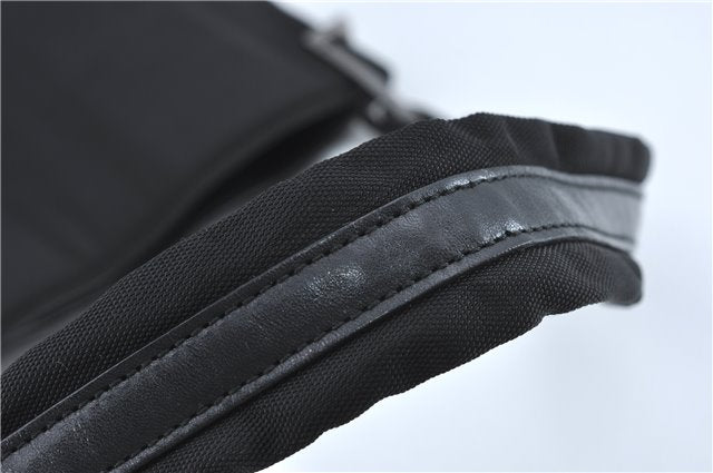 Authentic GUCCI Shoulder Hand Bag Purse Nylon Leather 0013166 Black  J2643