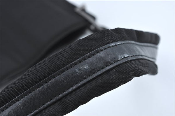 Authentic GUCCI Shoulder Hand Bag Purse Nylon Leather 0013166 Black  J2643