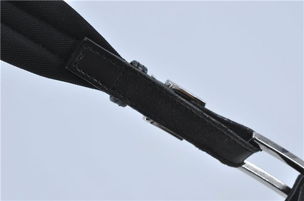 Authentic GUCCI Shoulder Hand Bag Purse Nylon Leather 0013166 Black  J2643