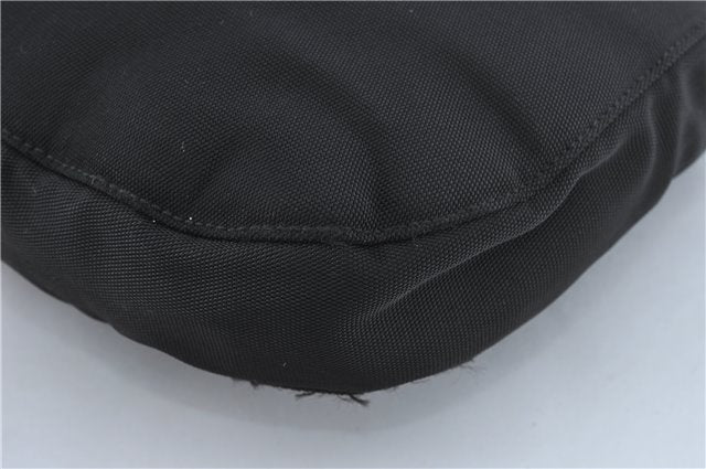 Authentic GUCCI Shoulder Hand Bag Purse Nylon Leather 0013166 Black  J2643