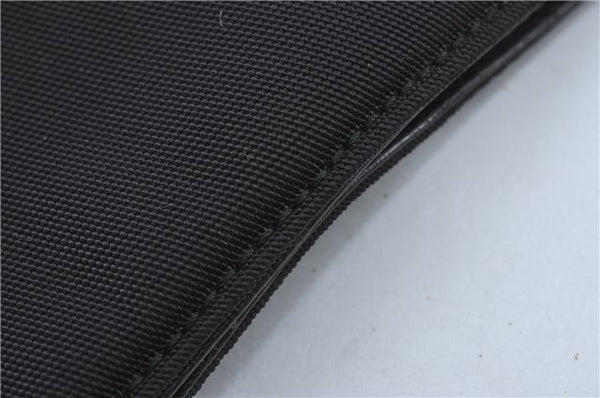 Authentic GUCCI Shoulder Hand Bag Purse Nylon Leather 0013166 Black  J2643