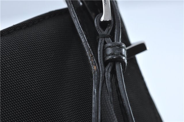 Authentic GUCCI Shoulder Hand Bag Purse Nylon Leather 0013166 Black  J2643