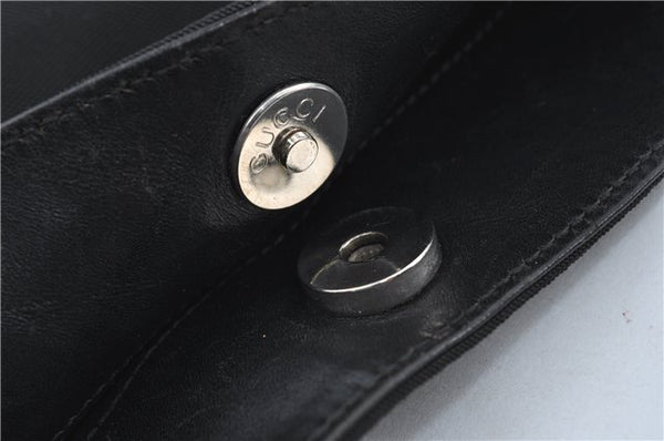 Authentic GUCCI Shoulder Hand Bag Purse Nylon Leather 0013166 Black  J2643