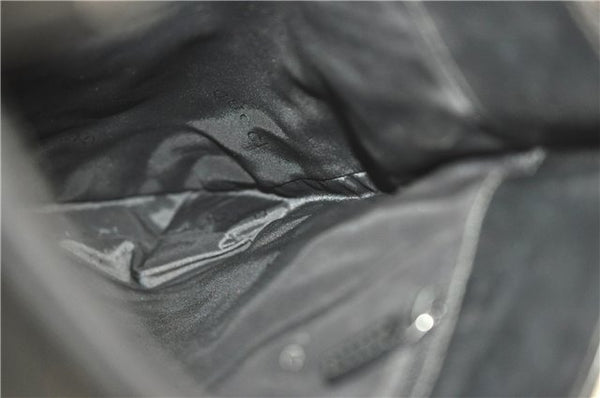 Authentic GUCCI Shoulder Hand Bag Purse Nylon Leather 0013166 Black  J2643