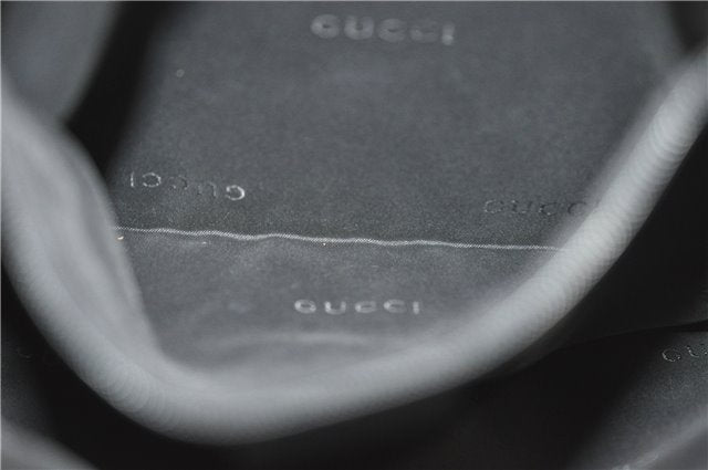 Authentic GUCCI Shoulder Hand Bag Purse Nylon Leather 0013166 Black  J2643