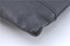 Authentic BALENCIAGA Navy Clip L Clutch Bag Calf Skin 373834 Black J2648