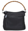Authentic GUCCI Bamboo Shoulder Hand Bag Nylon Leather Black J2650