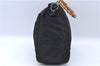 Authentic GUCCI Bamboo Shoulder Hand Bag Nylon Leather Black J2650