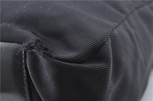 Authentic GUCCI Bamboo Shoulder Hand Bag Nylon Leather Black J2650