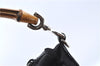 Authentic GUCCI Bamboo Shoulder Hand Bag Nylon Leather Black J2650