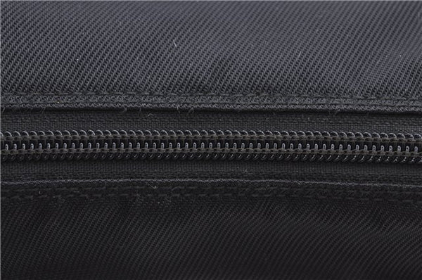 Authentic GUCCI Bamboo Shoulder Hand Bag Nylon Leather Black J2650