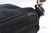 Authentic GUCCI Bamboo Shoulder Hand Bag Nylon Leather Black J2650