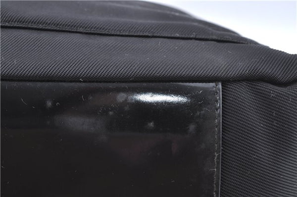 Authentic GUCCI Bamboo Shoulder Hand Bag Nylon Leather Black J2650