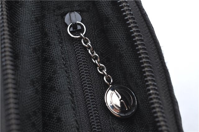 Authentic GUCCI Bamboo Shoulder Hand Bag Nylon Leather Black J2650