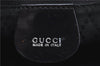 Authentic GUCCI Bamboo Shoulder Hand Bag Nylon Leather Black J2650