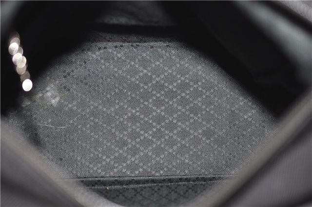 Authentic GUCCI Bamboo Shoulder Hand Bag Nylon Leather Black J2650