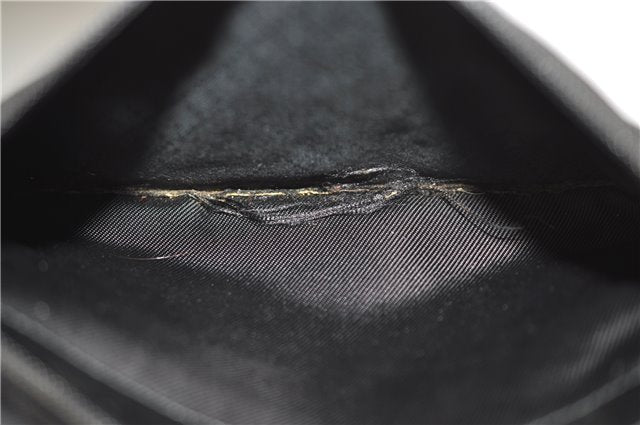 Authentic GUCCI Bamboo Shoulder Hand Bag Nylon Leather Black J2650