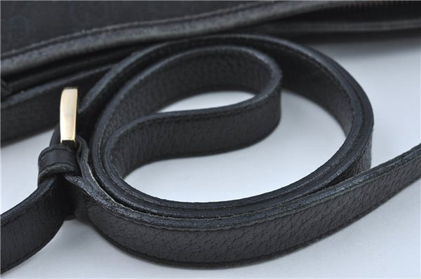 Authentic GUCCI Abbey Shoulder Cross Body Bag GG Canvas Leather Black J2652