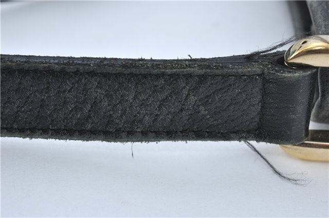 Authentic GUCCI Abbey Shoulder Cross Body Bag GG Canvas Leather Black J2652