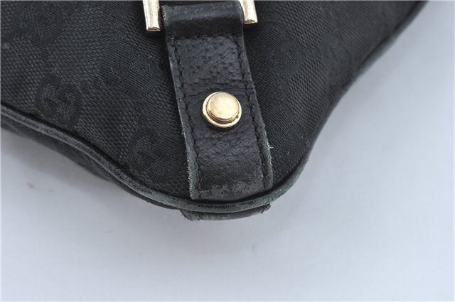 Authentic GUCCI Abbey Shoulder Cross Body Bag GG Canvas Leather Black J2652