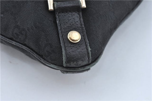 Authentic GUCCI Abbey Shoulder Cross Body Bag GG Canvas Leather Black J2652