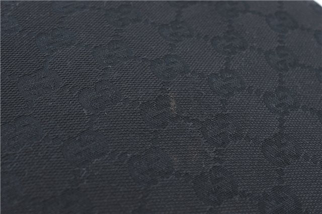 Authentic GUCCI Abbey Shoulder Cross Body Bag GG Canvas Leather Black J2652