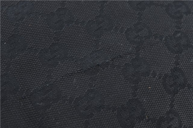 Authentic GUCCI Abbey Shoulder Cross Body Bag GG Canvas Leather Black J2652