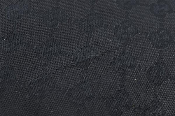 Authentic GUCCI Abbey Shoulder Cross Body Bag GG Canvas Leather Black J2652