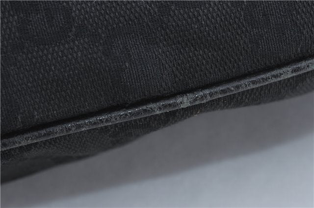 Authentic GUCCI Abbey Shoulder Cross Body Bag GG Canvas Leather Black J2652