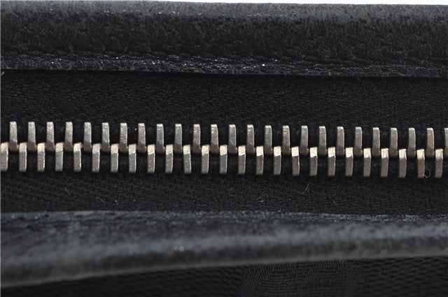 Authentic GUCCI Abbey Shoulder Cross Body Bag GG Canvas Leather Black J2652